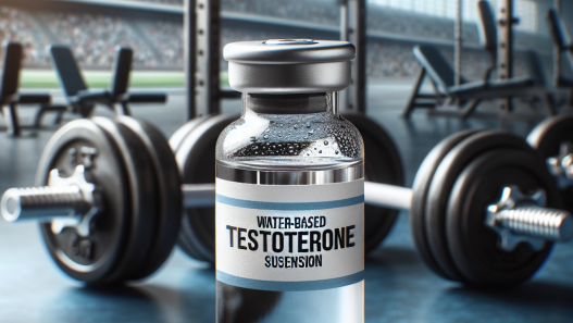 Water-based testosterone suspension for physical enhancement in sports