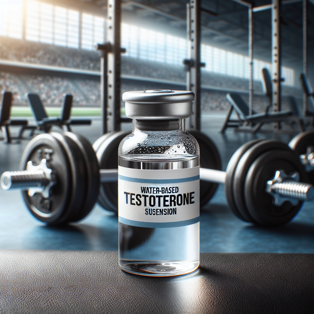 Water-based testosterone suspension for physical enhancement in sports