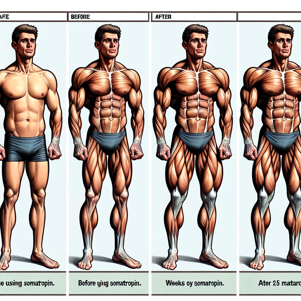 Muscle development with somatropin use
