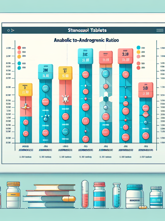 Anabolic-to-androgenic ratio of stanozololo compresse compared to others